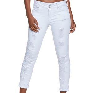 MID RISE STRETCH LONG CAPRIS